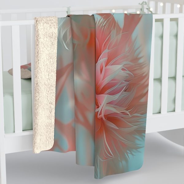 Floral Nebula 01 - Sherpa Fleece Blanket - Image 4