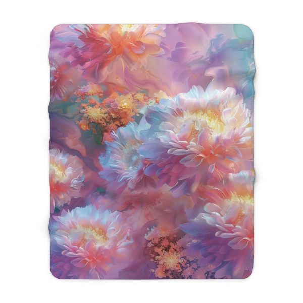 Floral Nebula 04 - Sherpa Fleece Blanket