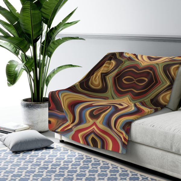 Lipnotic Kaleidoscope Background 04 - Sherpa Fleece Blanket - Image 3