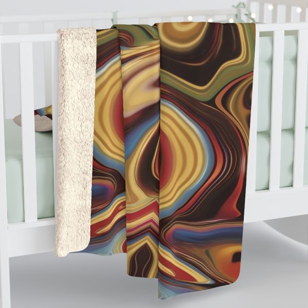 Lipnotic Kaleidoscope Background 04 - Sherpa Fleece Blanket - Image 4