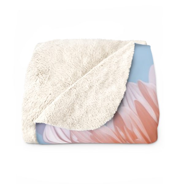 Foamy Floral Fusion 02 - Sherpa Fleece Blanket - Image 2