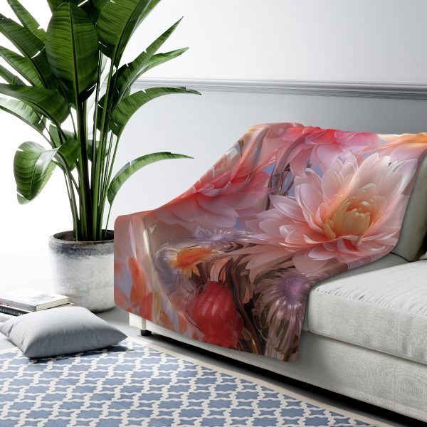 Rise and Shine Bouquet - Sherpa Fleece Blanket - Image 3