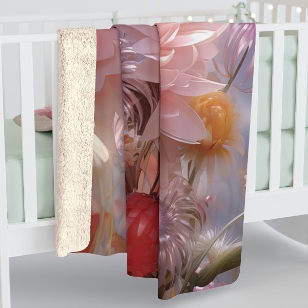 Rise and Shine Bouquet - Sherpa Fleece Blanket - Image 4