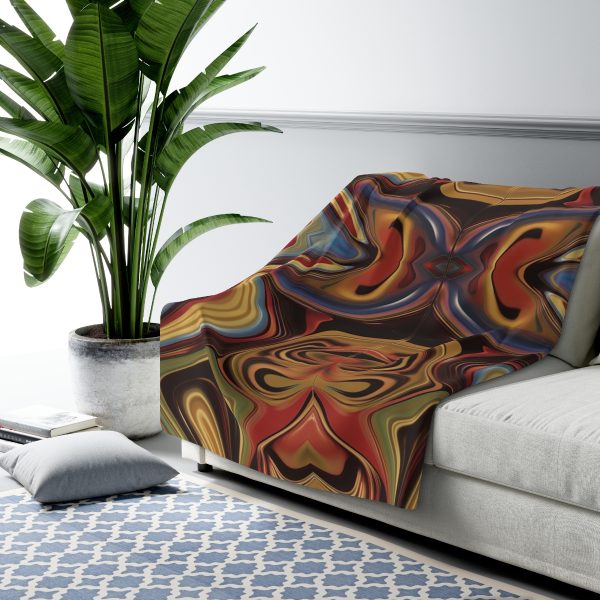 Lipnotic Kaleidoscope Background 01 - Sherpa Fleece Blanket - Image 3