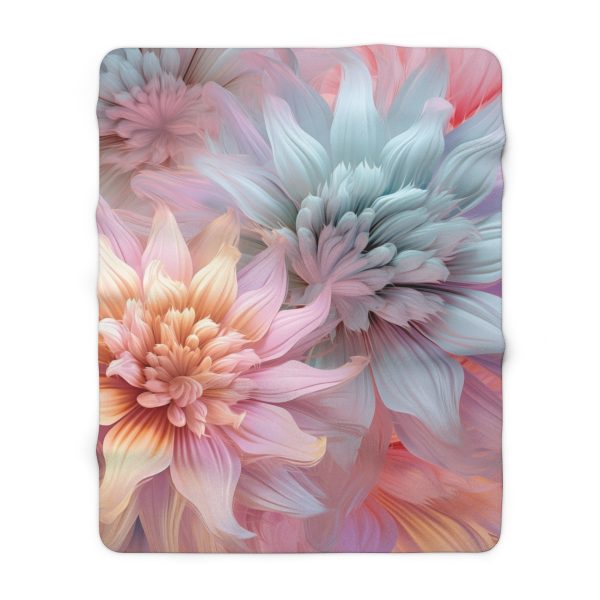 Pastel Fantasy Baroque Floral 03 - Sherpa Fleece Blanket