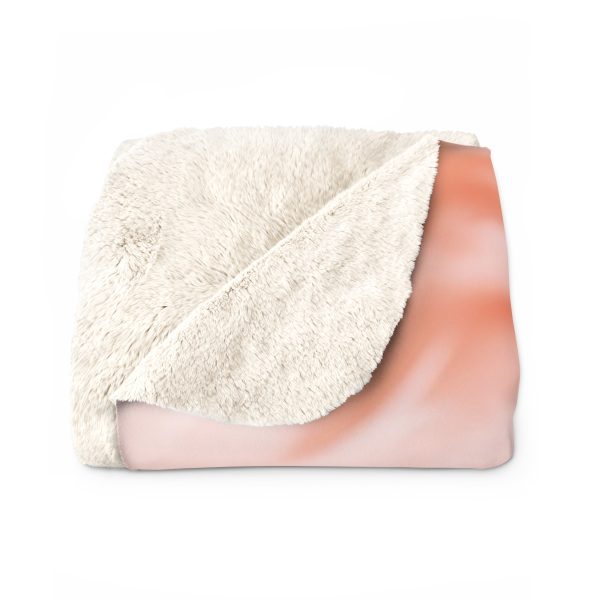 Lovely Fuzzy Buds in Peach 03 - Sherpa Fleece Blanket - Image 2