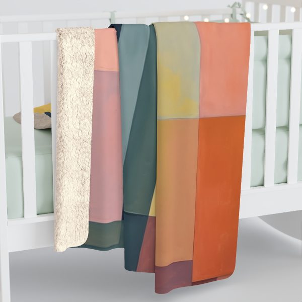 Soft Geometric Archways - Sherpa Fleece Blanket - Image 4