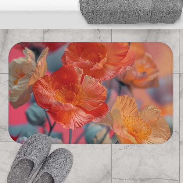 Bright Fantasy Floral 05 - Bath Mat - Image 4