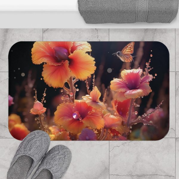 Bright Fantasy Floral 01 - Bath Mat - Image 4