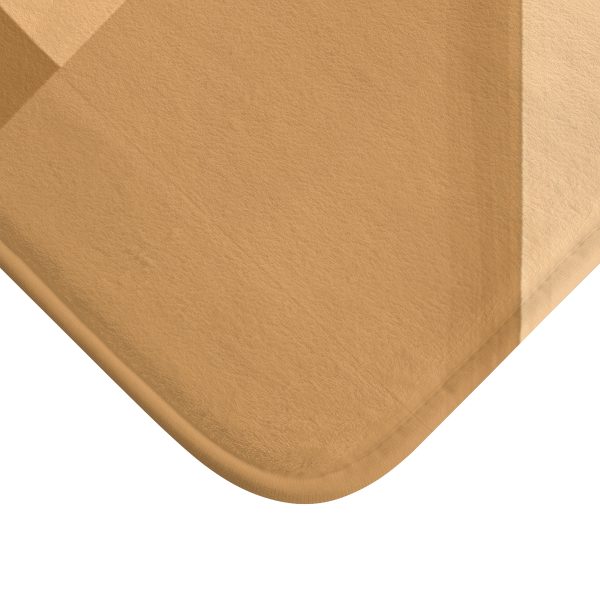 Soft Geometric Pyramid 01 in Honey Yellow Tone - Bath Mat - Image 2