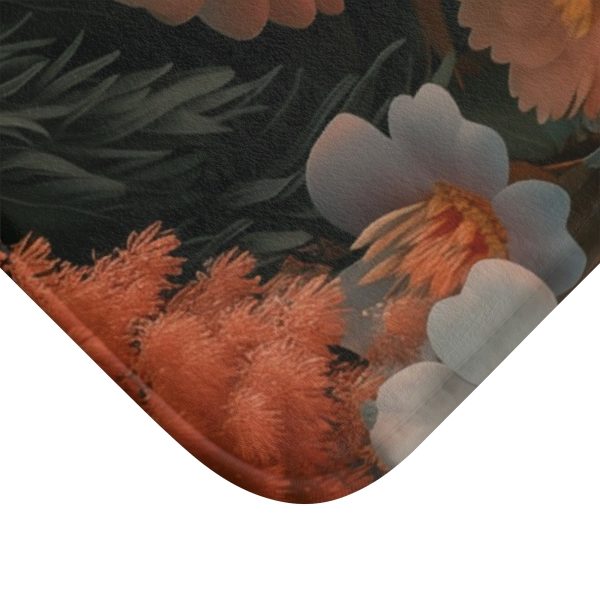 Lustrous Peach Baroque Floral 02 - Bath Mat - Image 2