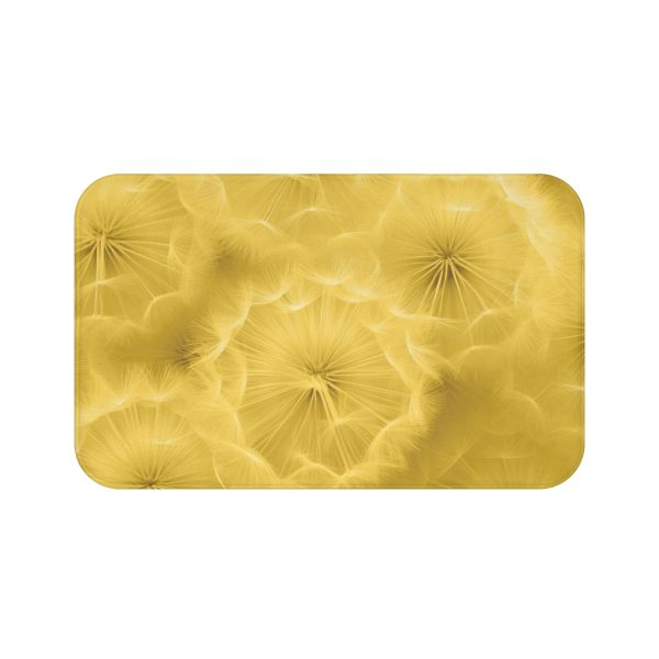 Dandelion Down Motif in Super Lemon Tone - Bath Mat