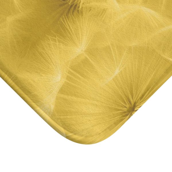 Dandelion Down Motif in Super Lemon Tone - Bath Mat - Image 2