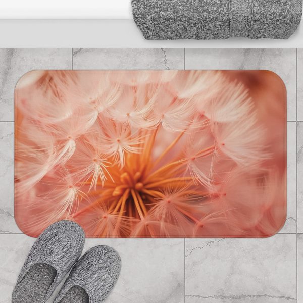 Lovely Fuzzy Fluff in Peach 01 - Bath Mat - Image 4