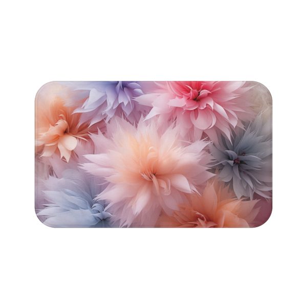 Pastel Palette Fantasy Feather Puffs - Bath Mat