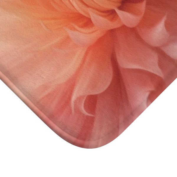 Lovely Fuzzy Buds in Peach 01 - Bath Mat - Image 2