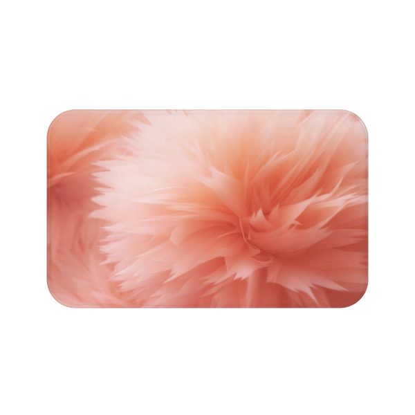 Lovely Fuzzy Buds in Peach 03 - Bath Mat