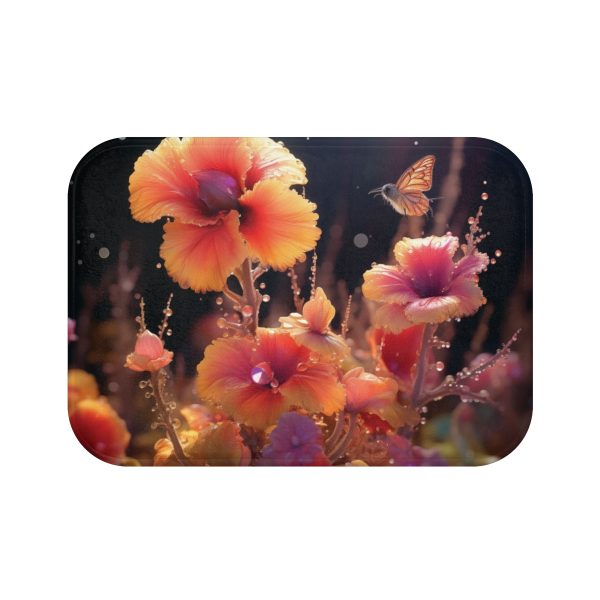 Bright Fantasy Floral 01 - Bath Mat - Image 5