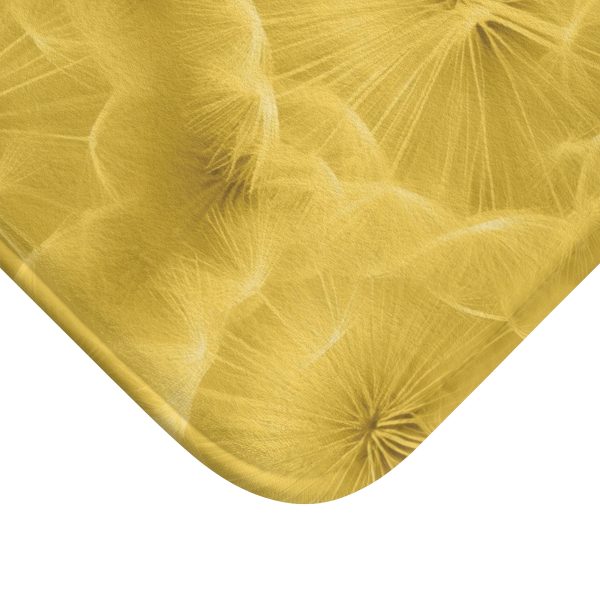 Dandelion Down Motif in Super Lemon Tone - Bath Mat - Image 6