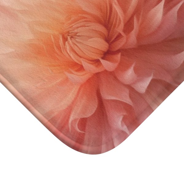 Lovely Fuzzy Buds in Peach 01 - Bath Mat - Image 6