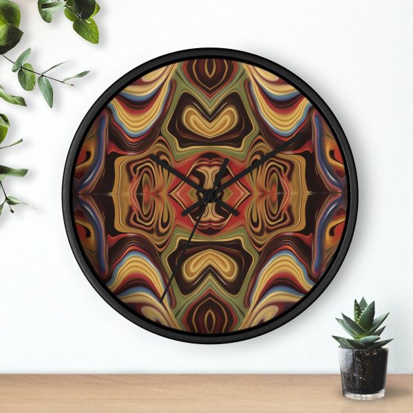 Lipnotic Kaleidoscope Background 02 - Wood Frame Wall Clock - Image 3