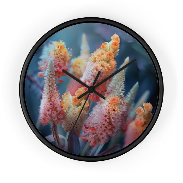 Bright Fantasy Floral 06 - Wood Frame Wall Clock - Image 4