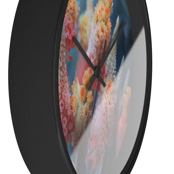 Bright Fantasy Floral 06 - Wood Frame Wall Clock - Image 5