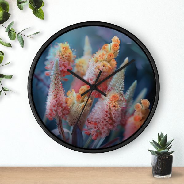 Bright Fantasy Floral 06 - Wood Frame Wall Clock - Image 6