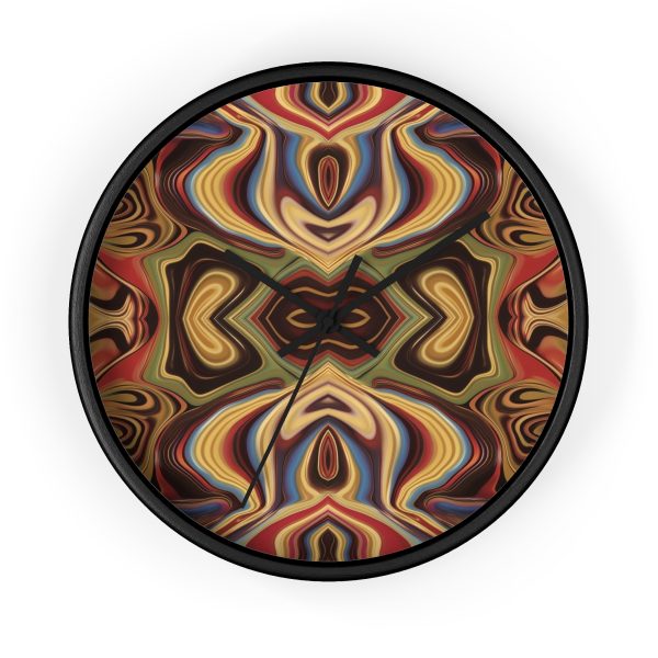 Lipnotic Kaleidoscope Background 04 - Wood Frame Wall Clock - Image 4