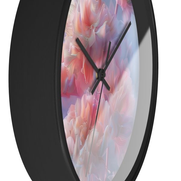 Floral Nebula 03 - Wood Frame Wall Clock - Image 5