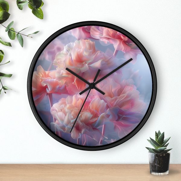 Floral Nebula 03 - Wood Frame Wall Clock - Image 6