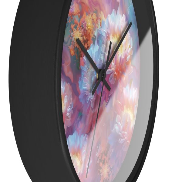 Floral Nebula 04 - Wood Frame Wall Clock - Image 5