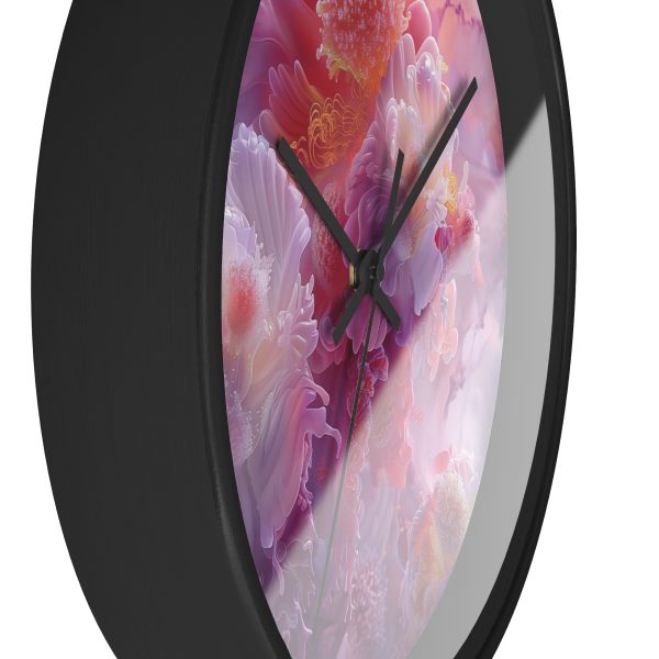 Floral Nebula 05 - Wood Frame Wall Clock - Image 5