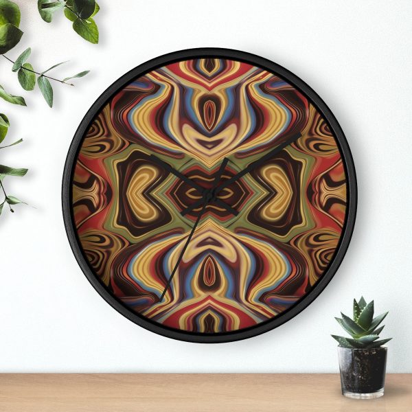 Lipnotic Kaleidoscope Background 04 - Wood Frame Wall Clock - Image 6