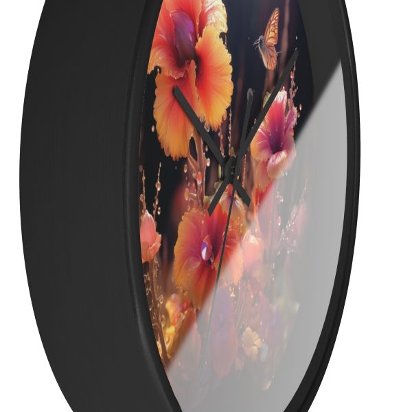 Bright Fantasy Floral 01 - Wood Frame Wall Clock - Image 5