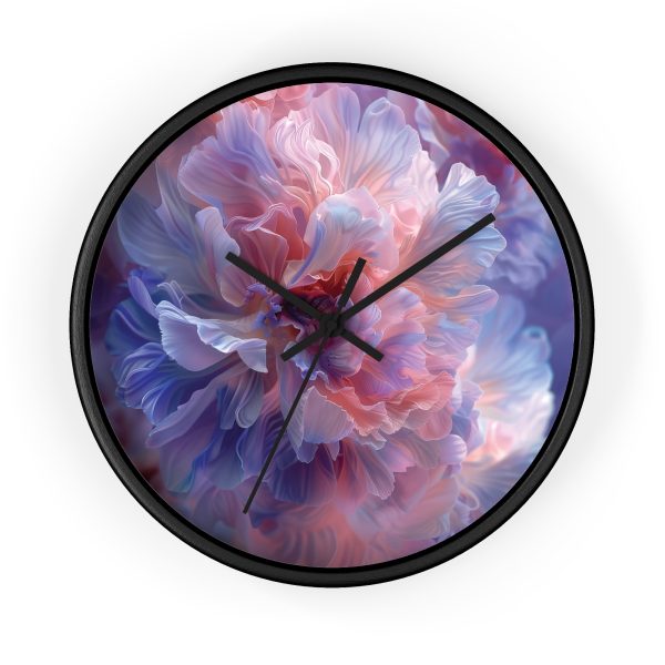 Floral Nebula 08 - Wood Frame Wall Clock - Image 4