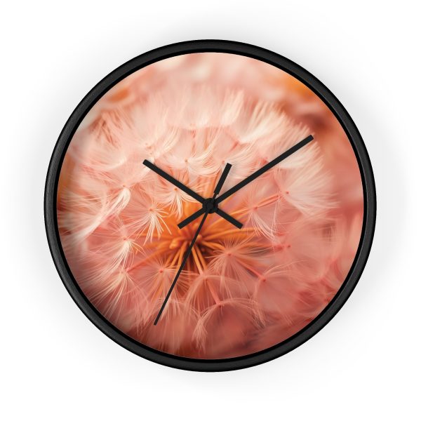 Lovely Fuzzy Fluff in Peach 01 - Wood Frame Wall Clock - Image 4