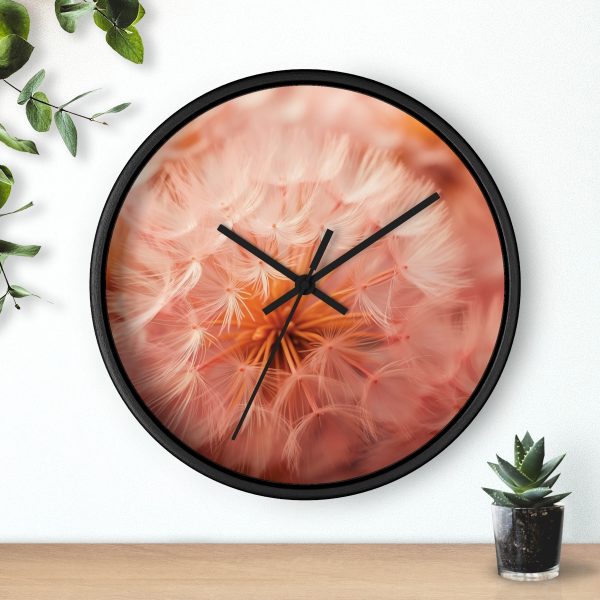 Lovely Fuzzy Fluff in Peach 01 - Wood Frame Wall Clock - Image 6