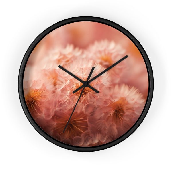 Lovely Fuzzy Fluff in Peach 02 - Wood Frame Wall Clock - Image 4