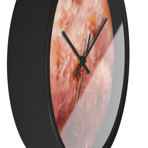 Lovely Fuzzy Fluff in Peach 02 - Wood Frame Wall Clock - Image 5