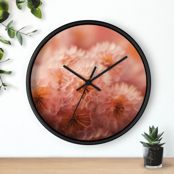 Lovely Fuzzy Fluff in Peach 02 - Wood Frame Wall Clock - Image 6