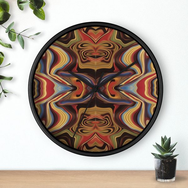 Lipnotic Kaleidoscope Background 01 - Wood Frame Wall Clock - Image 3