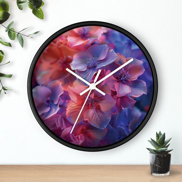 Bright Fantasy Floral 03 - Wood Frame Wall Clock - Image 9