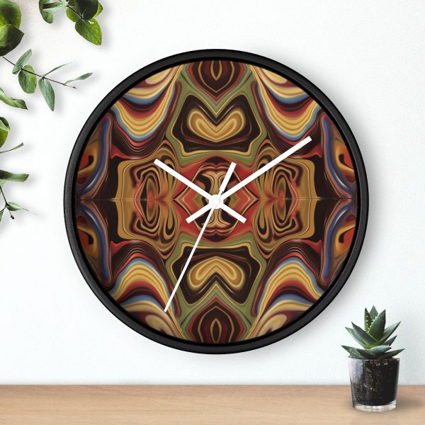 Lipnotic Kaleidoscope Background 02 - Wood Frame Wall Clock - Image 6