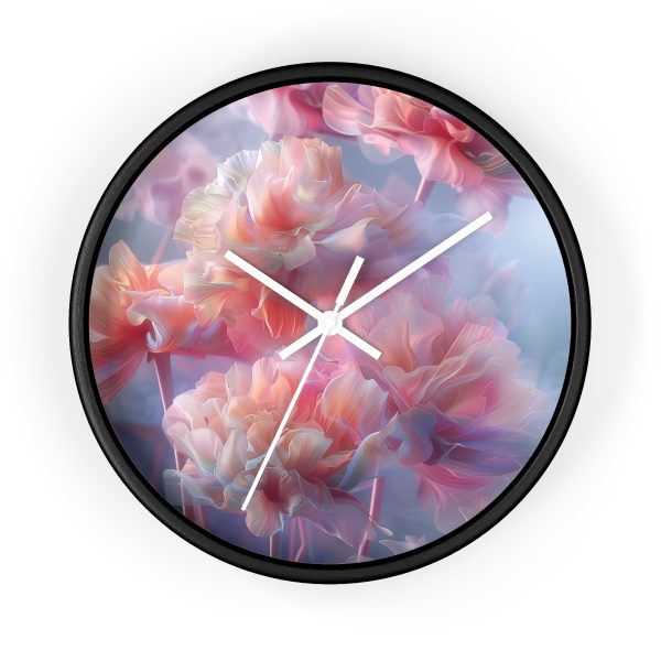 Floral Nebula 03 - Wood Frame Wall Clock - Image 7