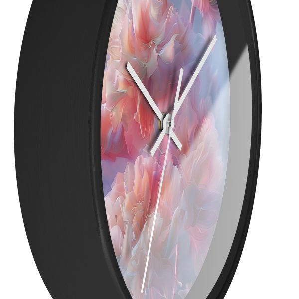 Floral Nebula 03 - Wood Frame Wall Clock - Image 8