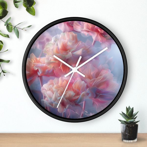 Floral Nebula 03 - Wood Frame Wall Clock - Image 9