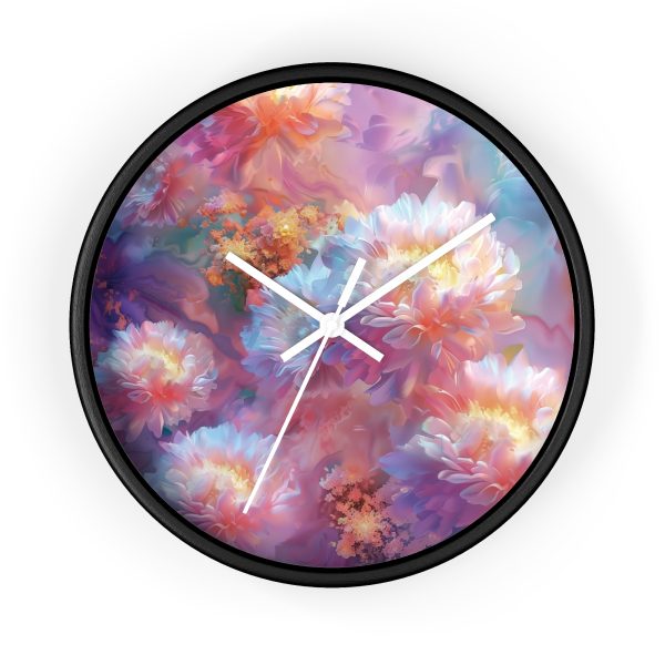 Floral Nebula 04 - Wood Frame Wall Clock - Image 7