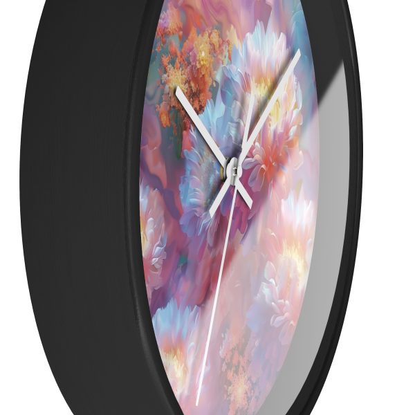 Floral Nebula 04 - Wood Frame Wall Clock - Image 8