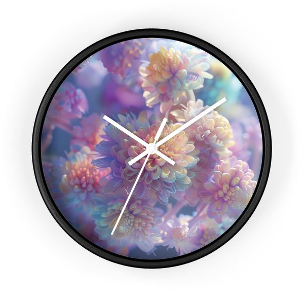 Floral Nebula 06 - Wood Frame Wall Clock - Image 4